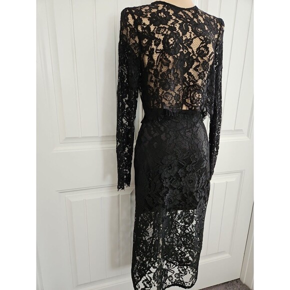 NWT Jason Wu 2 Piece Set Pencil Skirt & Top Black Lace Size 2  $400 MSRP - Picture 2 of 15